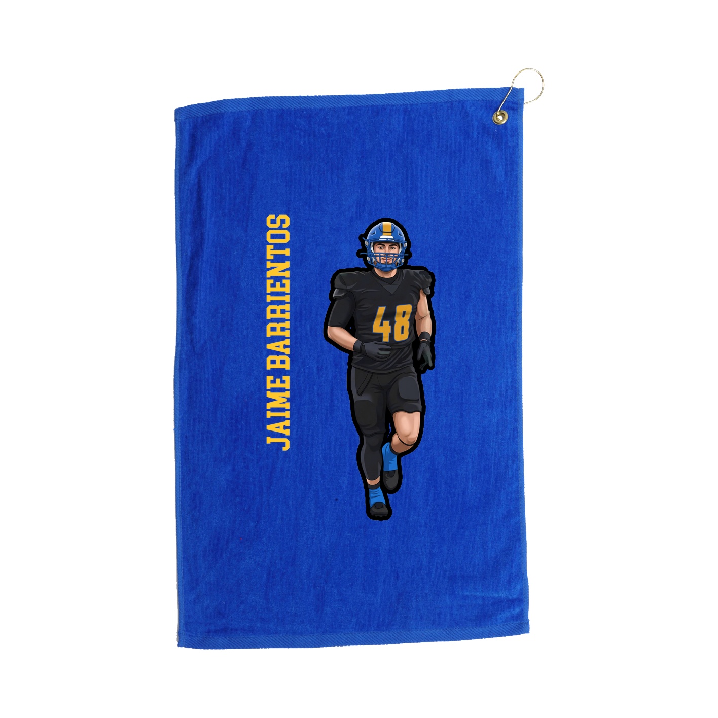Golf Towel — Name Vertical in Royal