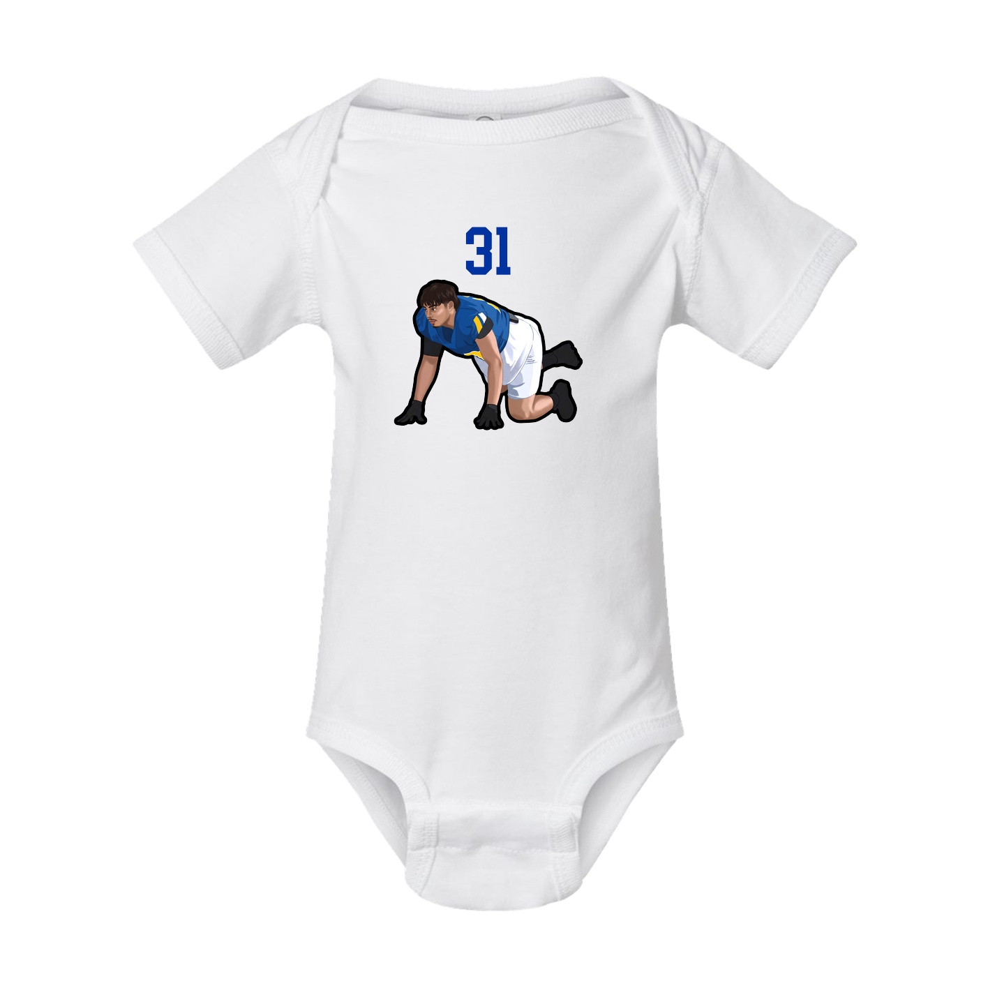 Baby Onesie — Number Top in White