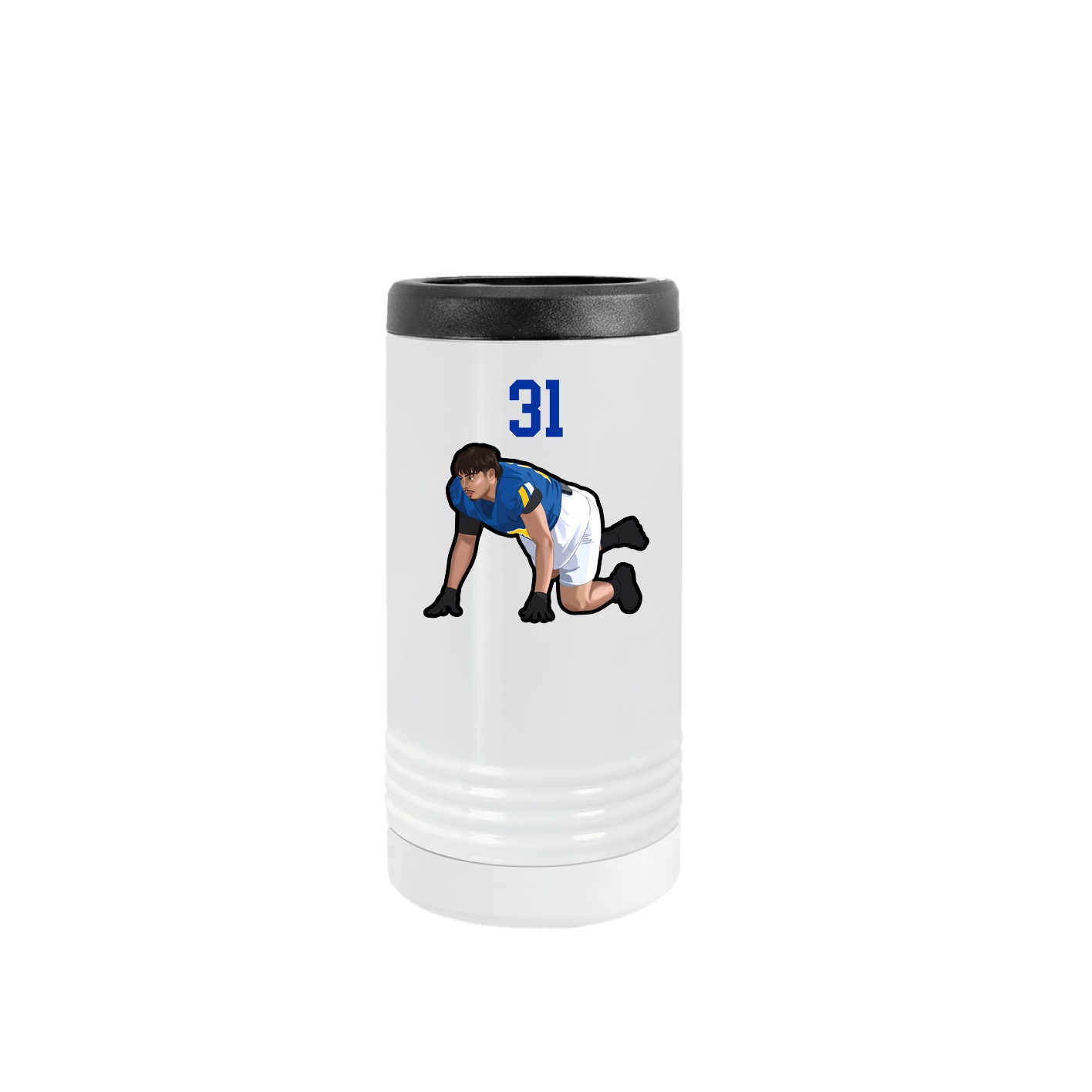 Slim Beverage Holder — Number Top in White