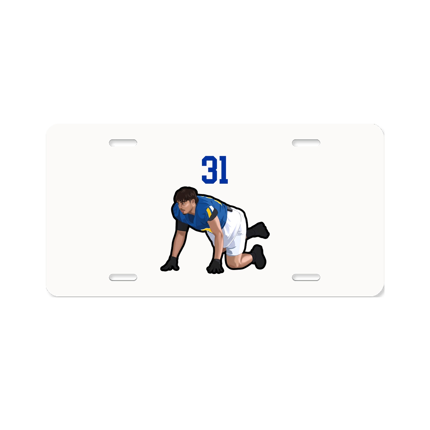 License Plate — Number Top in Classic