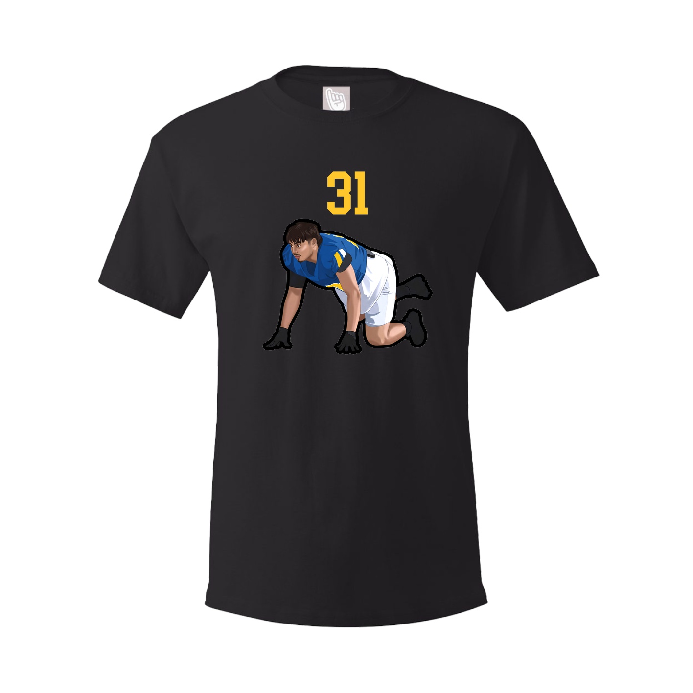 Youth Tee — Number Top in Black