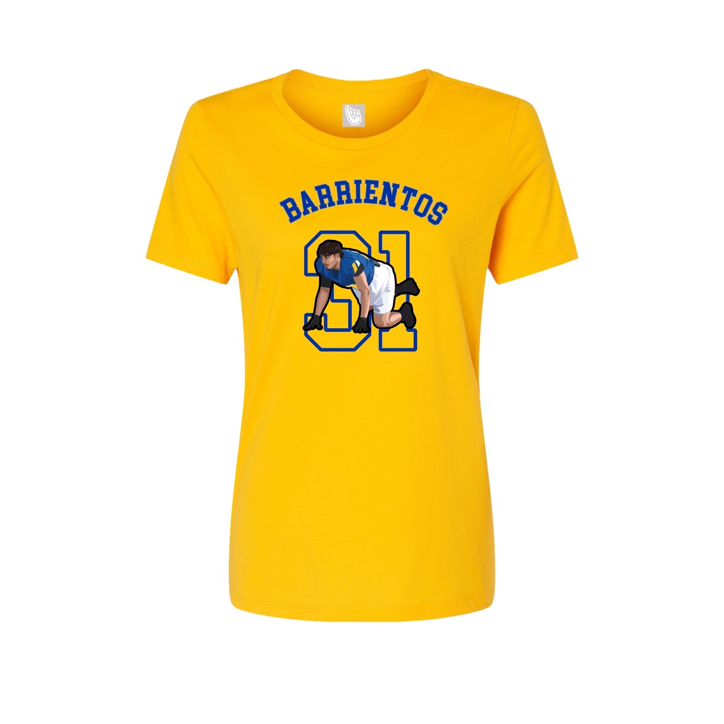 Fitted Women's Tee — Shirsey Arch in Gold