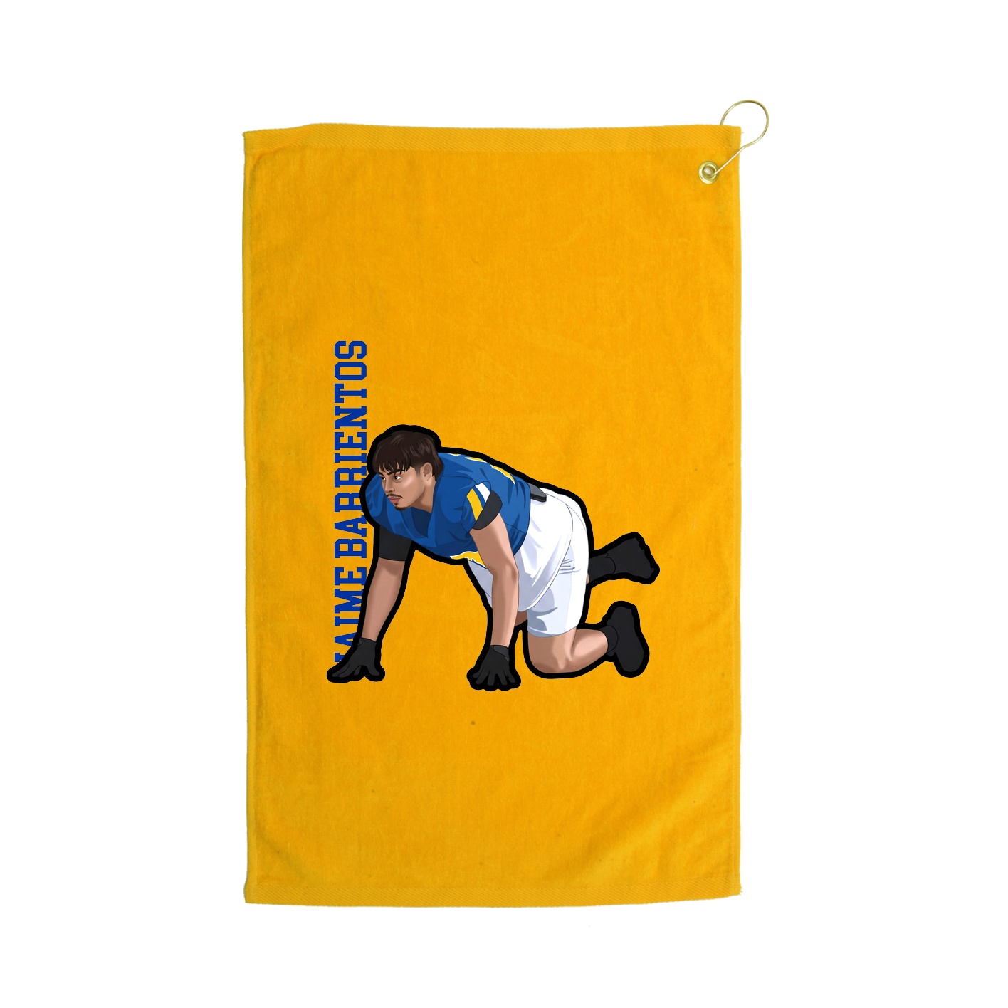 Golf Towel — Name Vertical in Gold