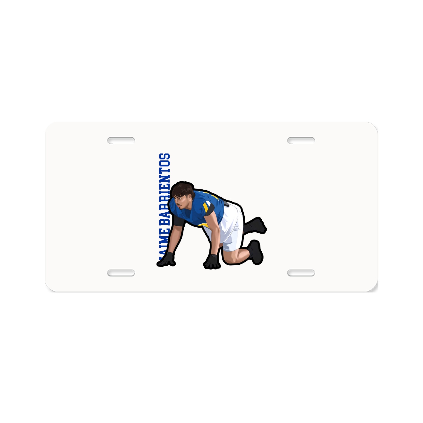 License Plate — Name Vertical in Classic