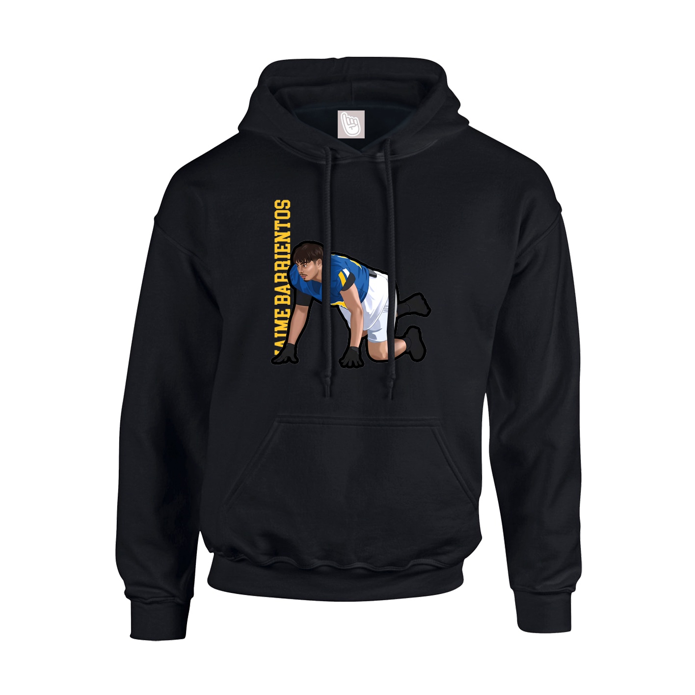 Hoodie — Name Vertical in Black
