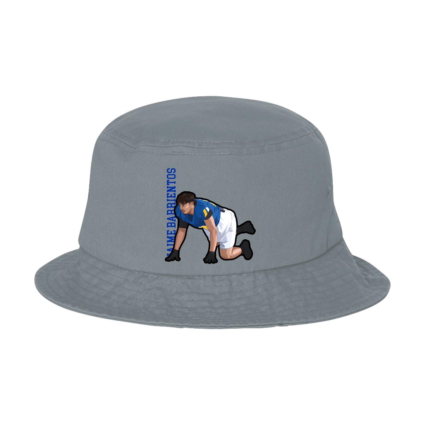 Bucket Cap — Name Vertical in Grey