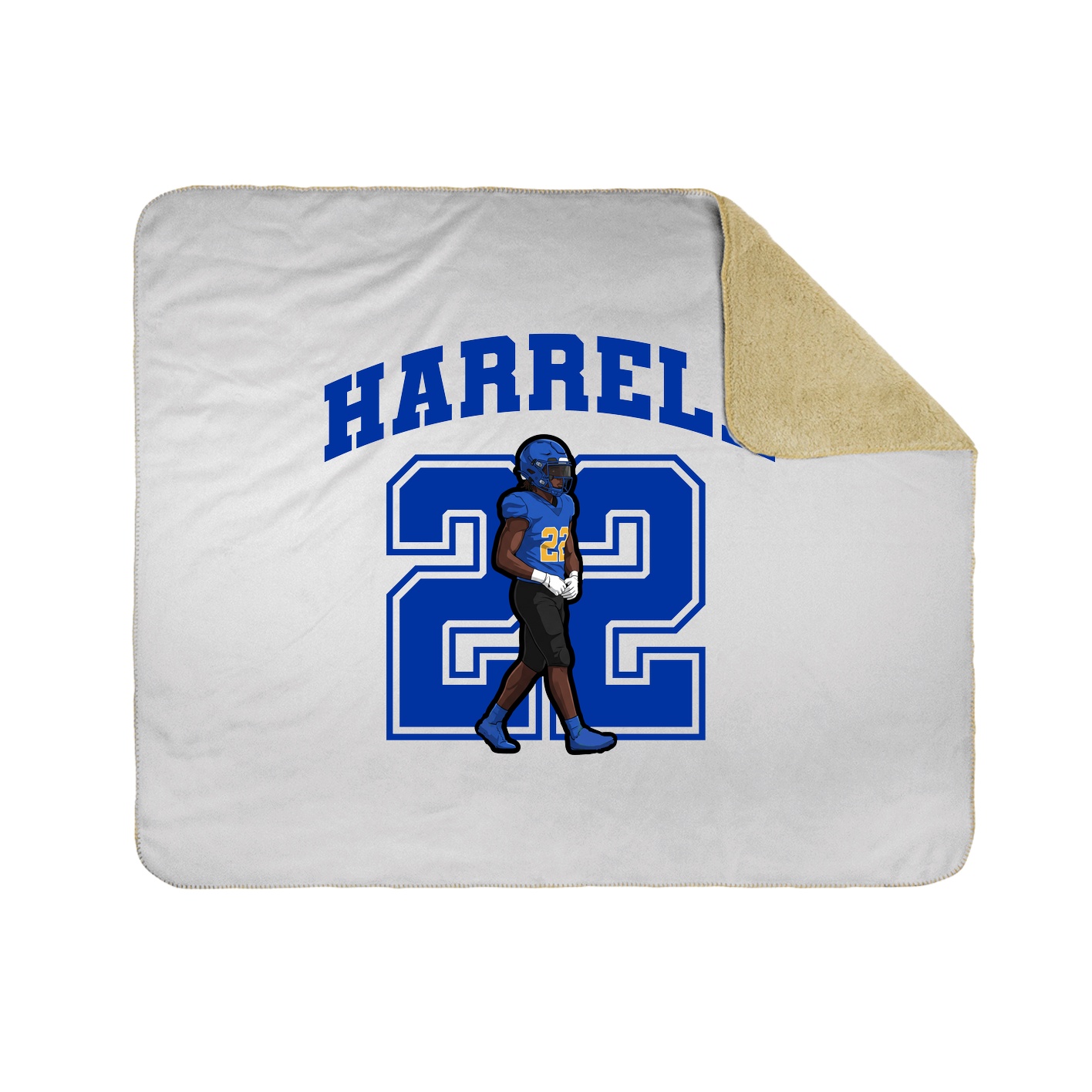 Throw Blanket — Number in White