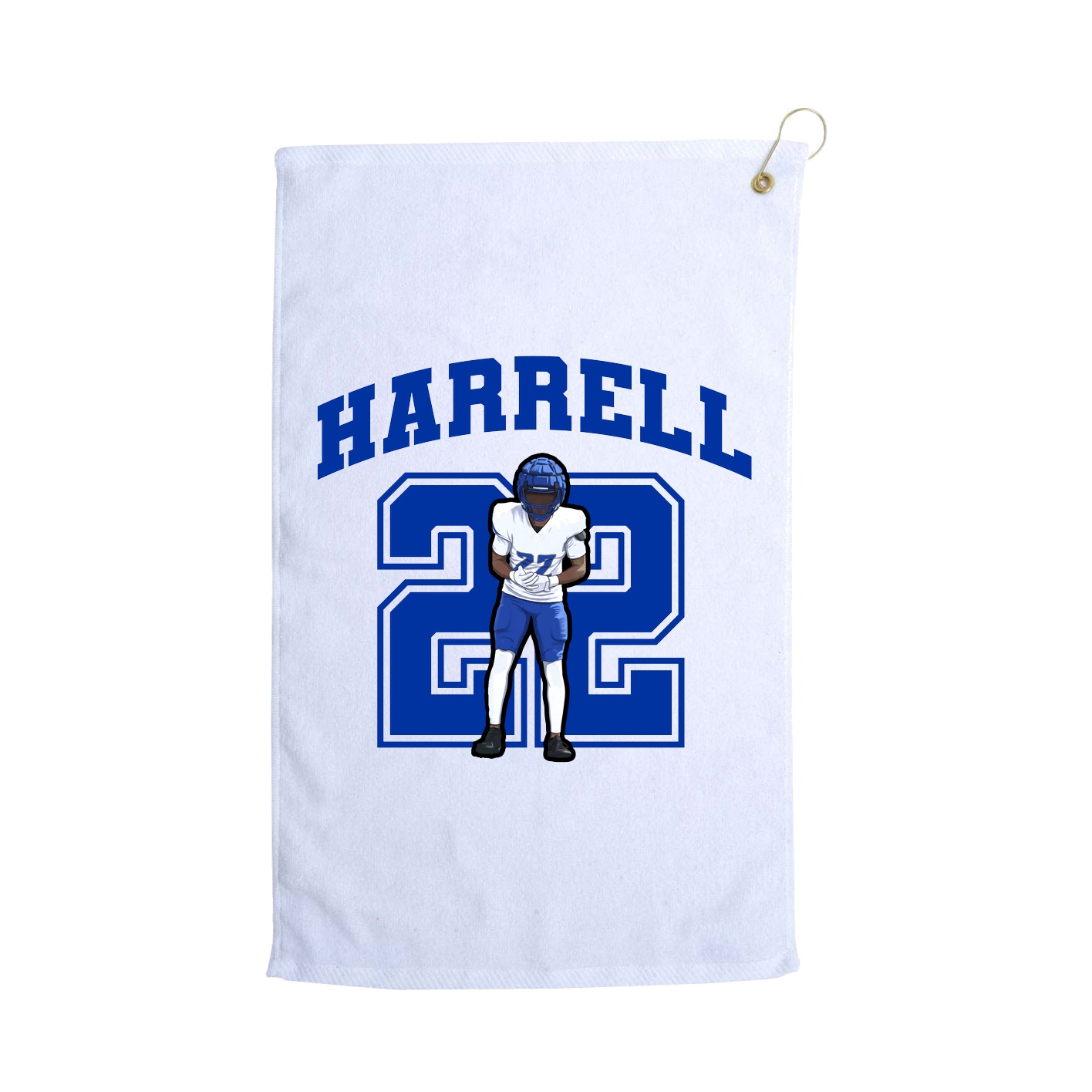 Golf Towel — Number in White