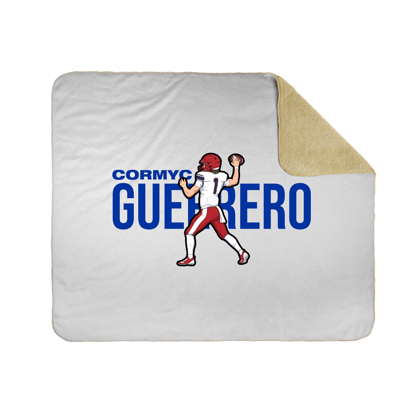 Throw Blanket — Player Name in White