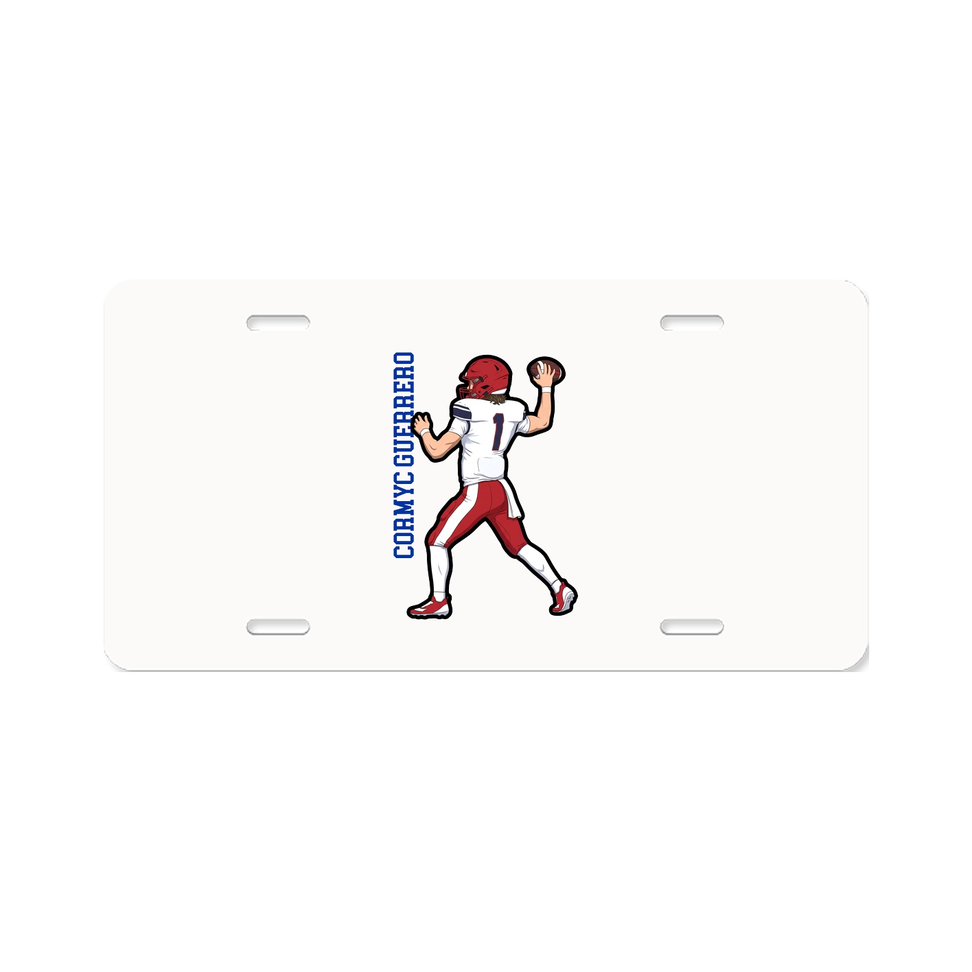 License Plate — Name Vertical in Classic