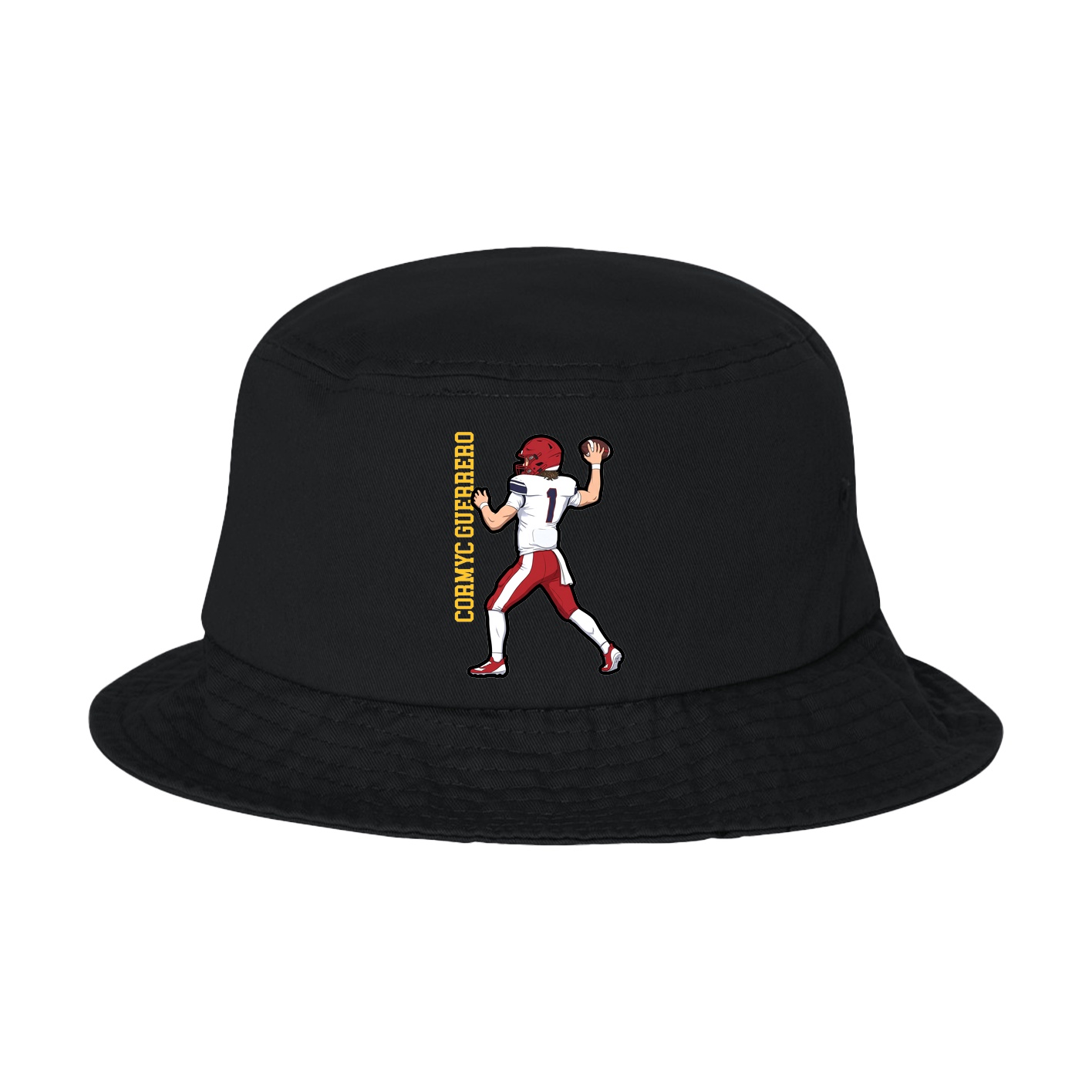 Bucket Cap — Name Vertical in Black