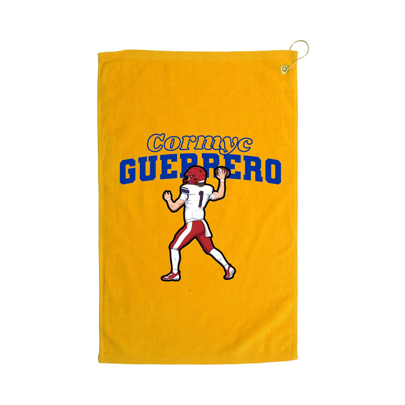 Golf Towel — Name Arch in Gold