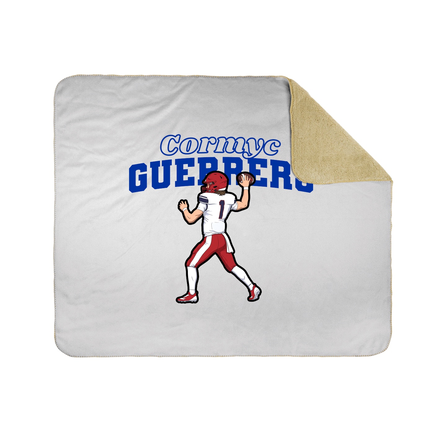 Throw Blanket — Name Arch in White