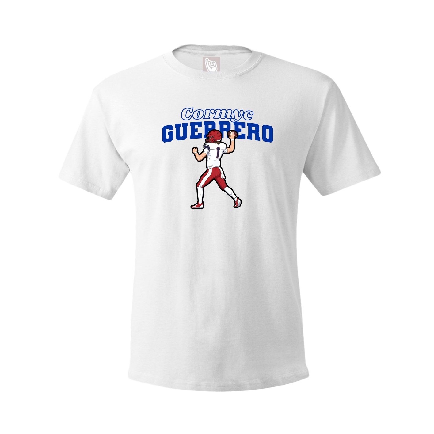 Youth Tee — Name Arch in White