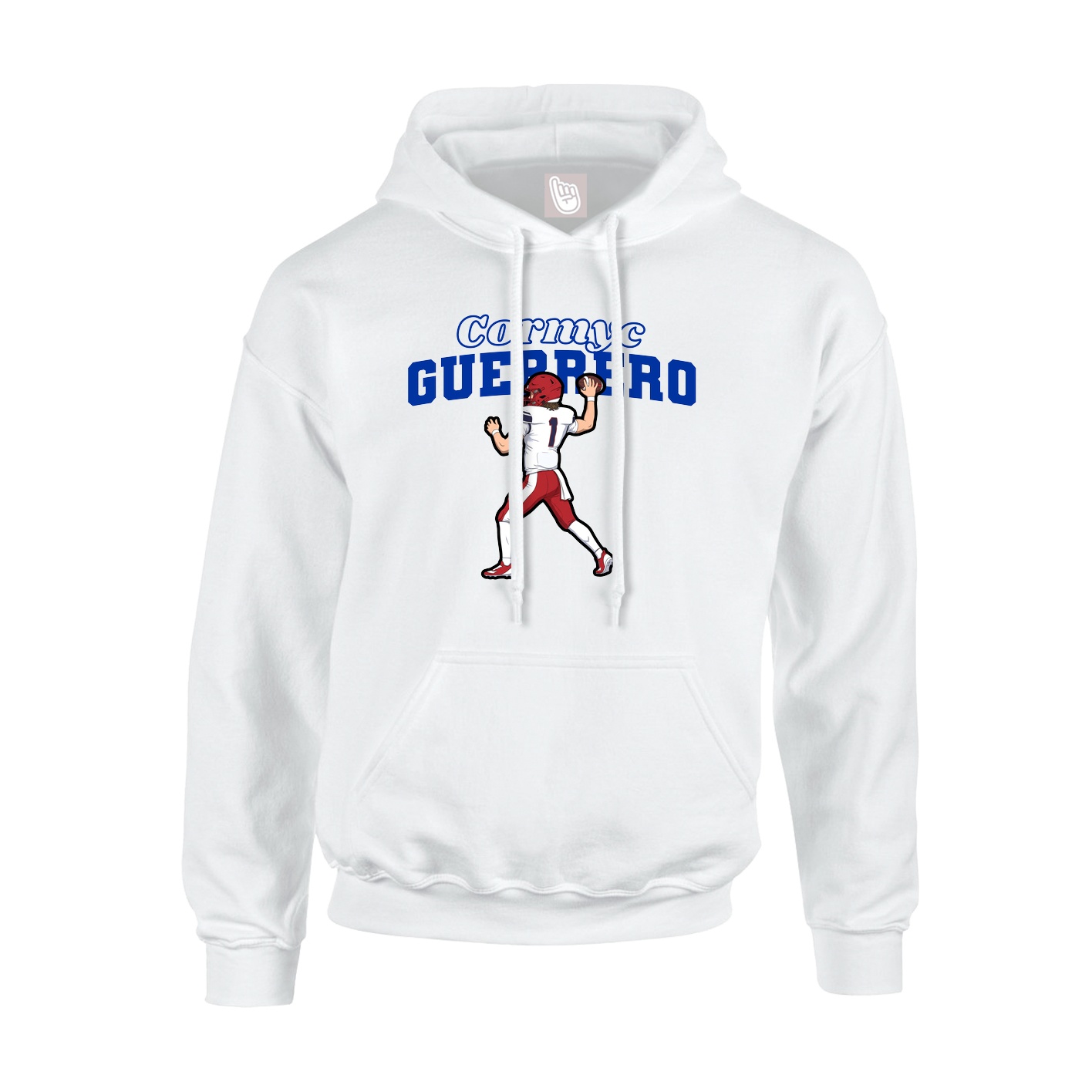 Hoodie — Name Arch in White