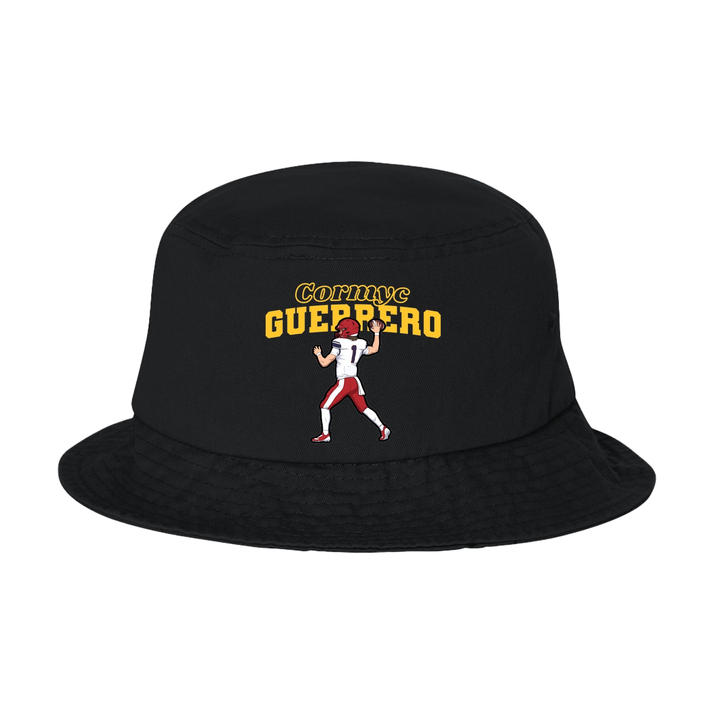 Bucket Cap — Name Arch in Black