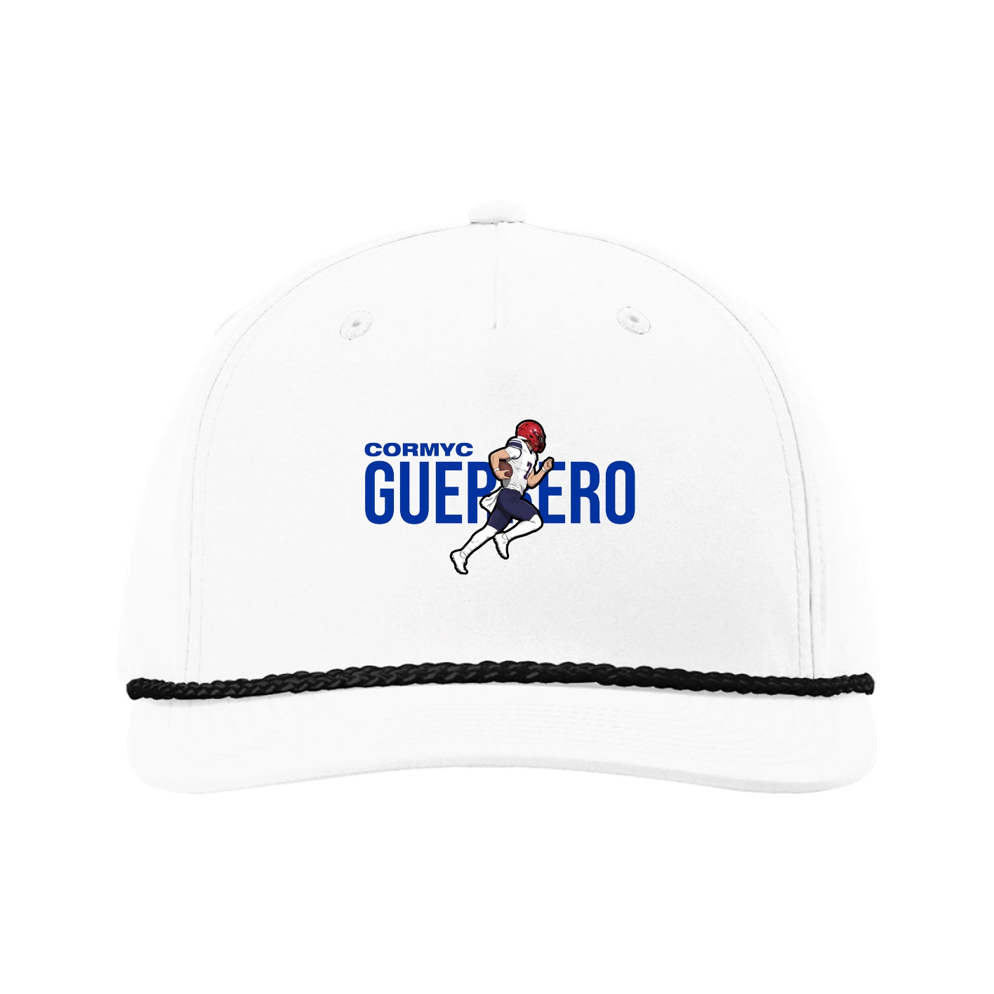 Five-Panel Classic Rope Cap — Player Name in White