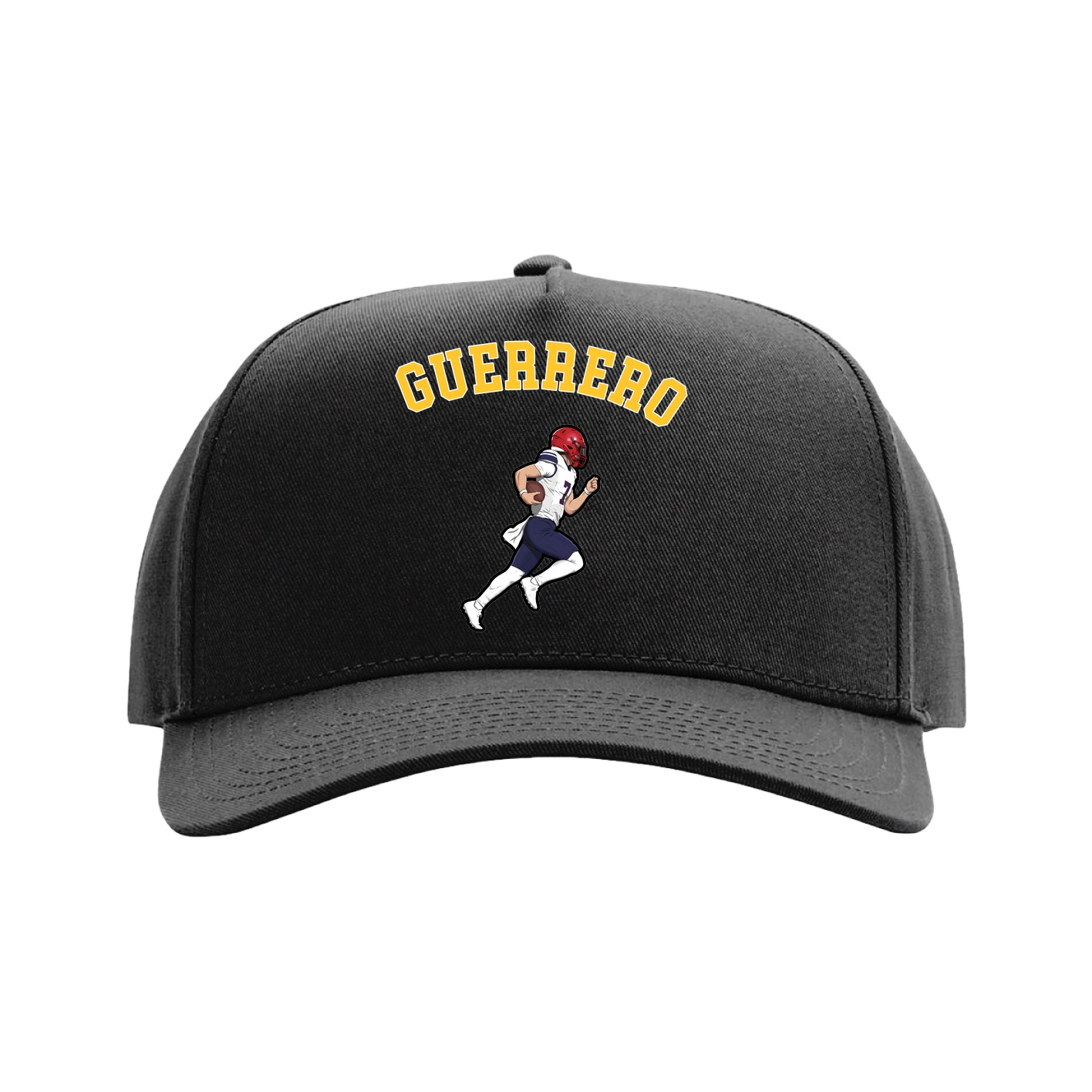 Full Fabric Five-Panel Champ Cap — Shirsey Arch in Black