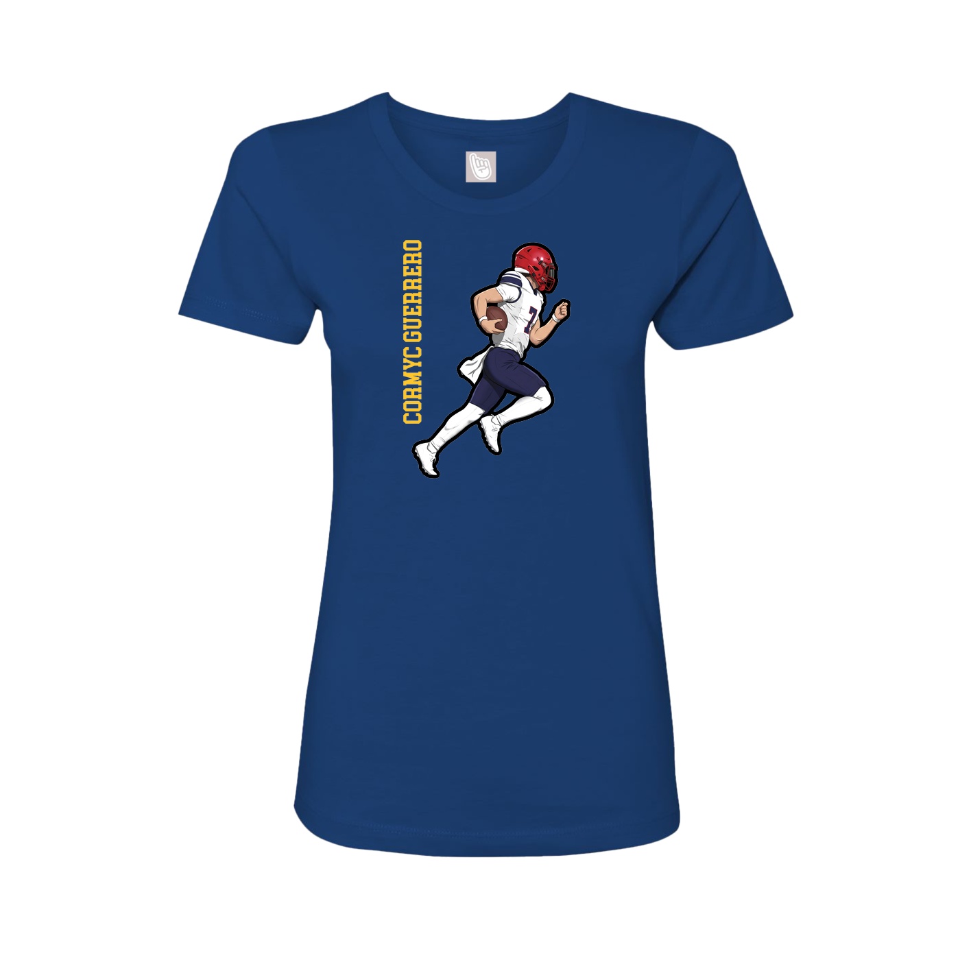 Womens Tee — Name Vertical in Royal