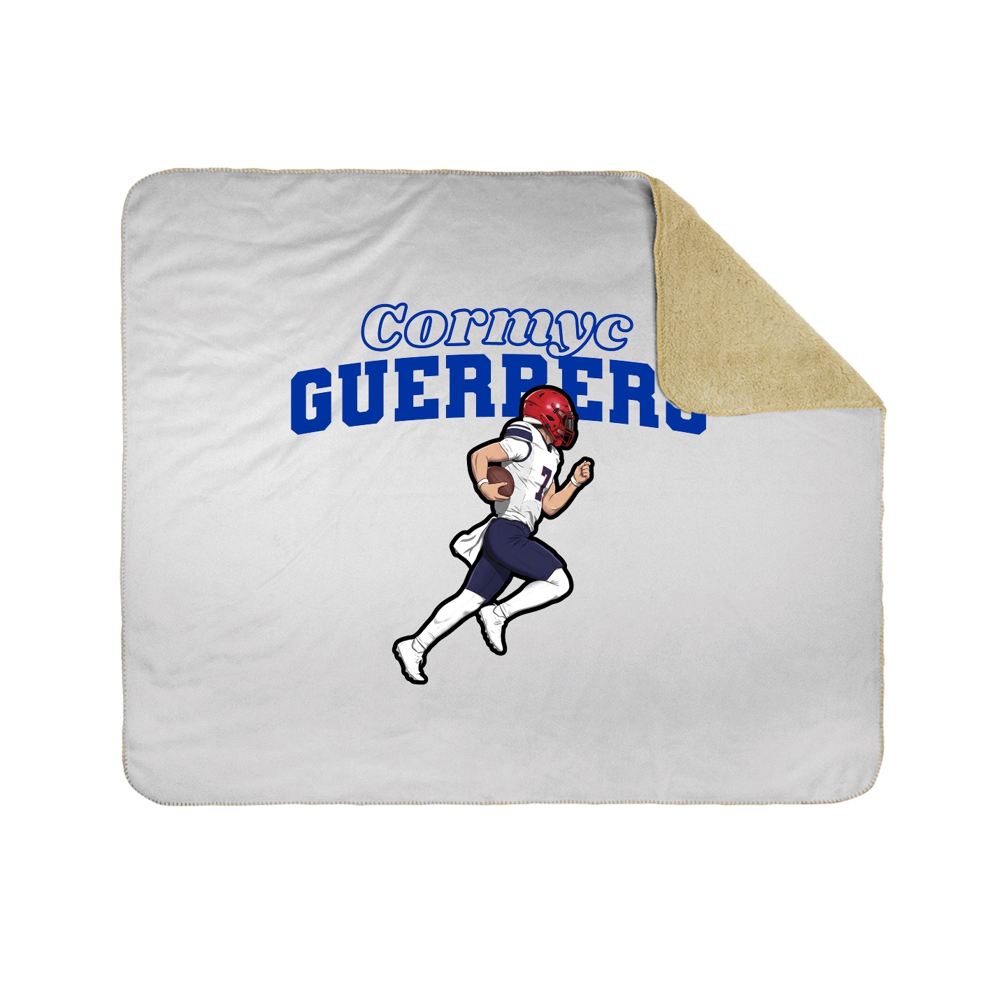 Throw Blanket — Name Arch in White