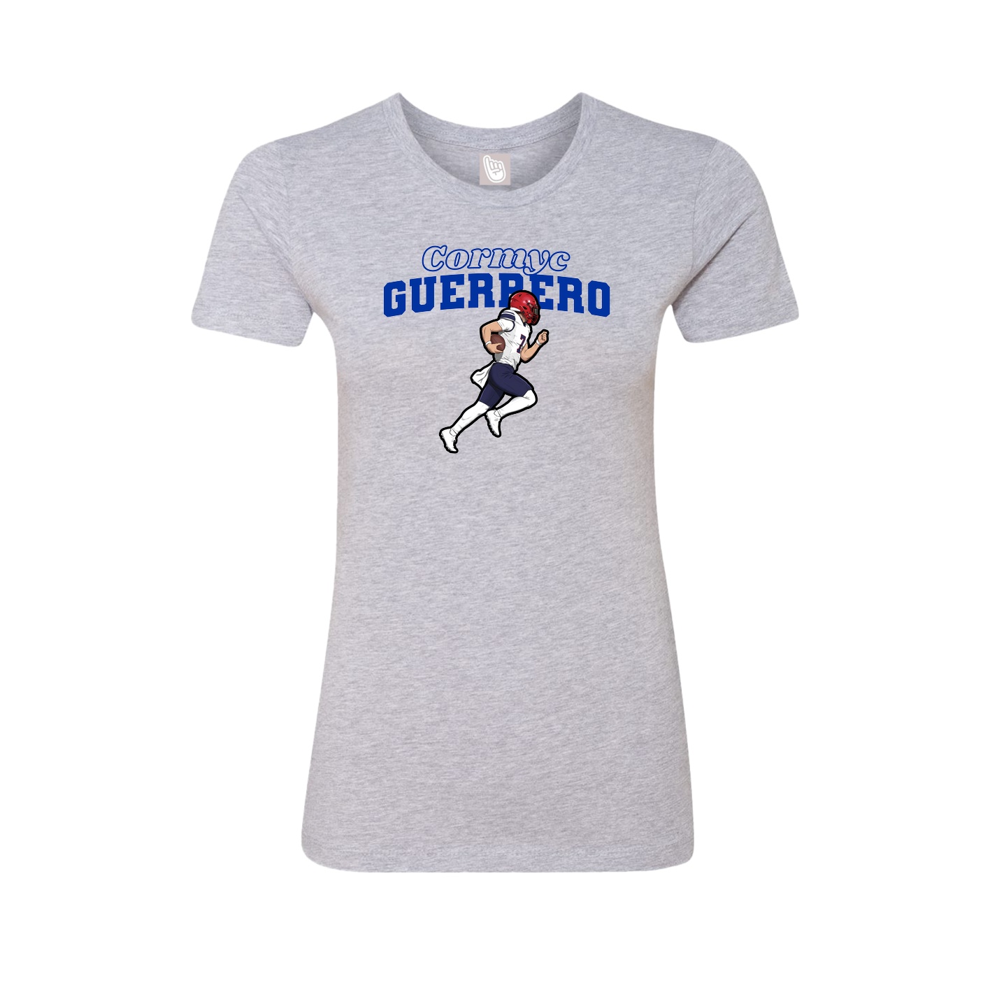 Womens Tee — Name Arch in Grey