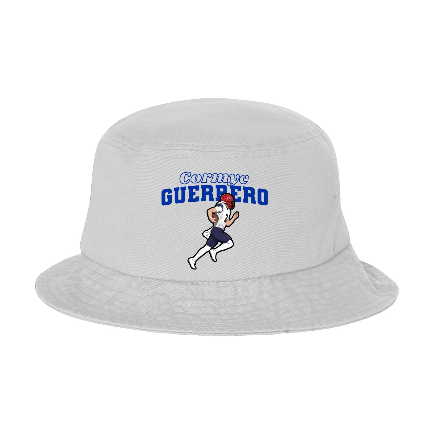 Bucket Cap — Name Arch in White