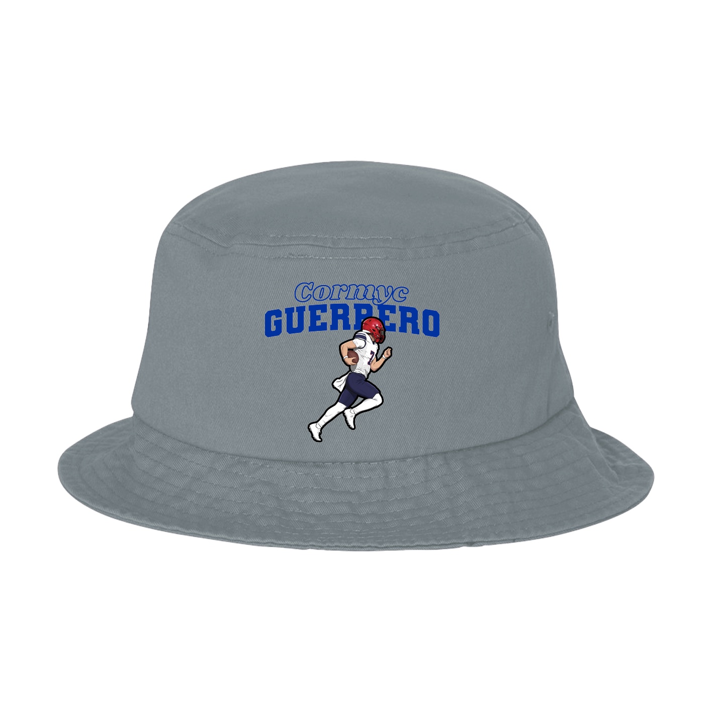 Bucket Cap — Name Arch in Grey