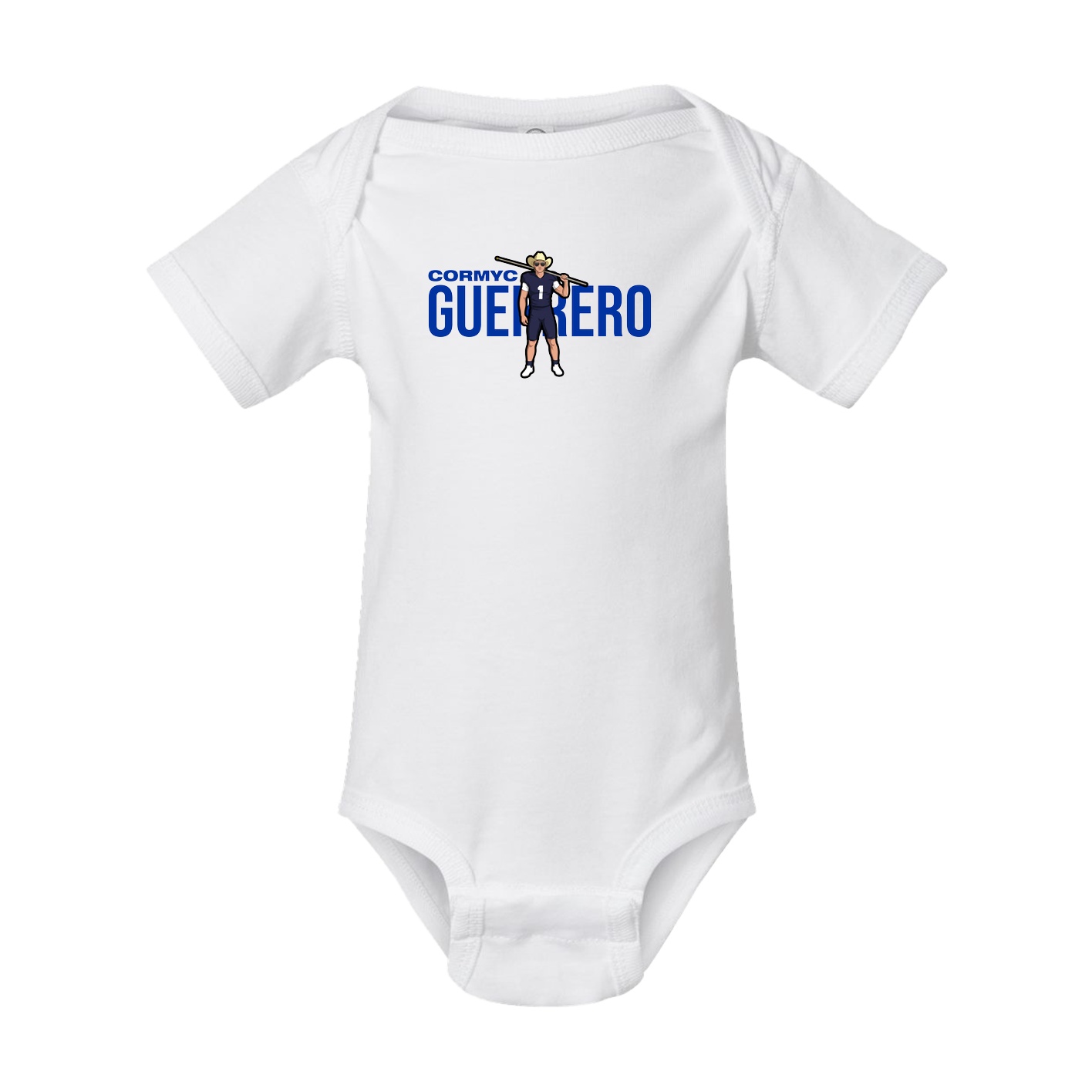Baby Onesie — Player Name in White