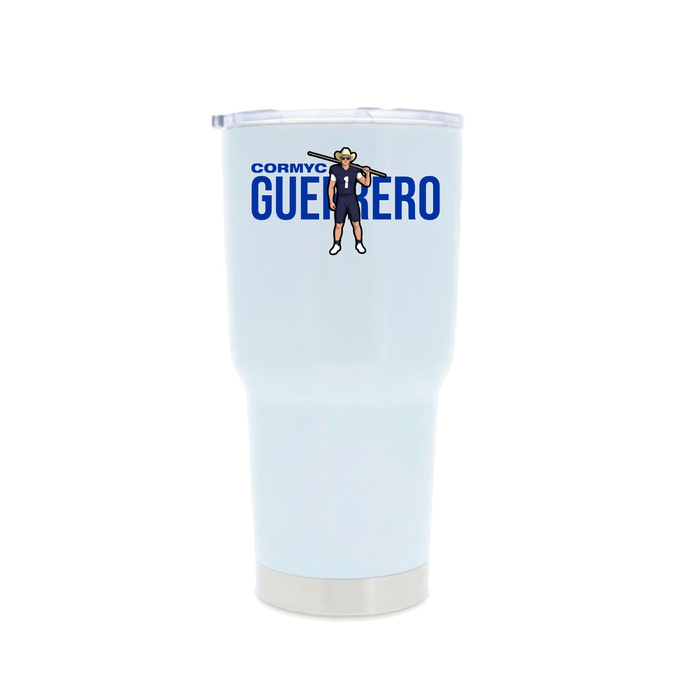 30oz Stainless Steel Tumbler — Player Name in White