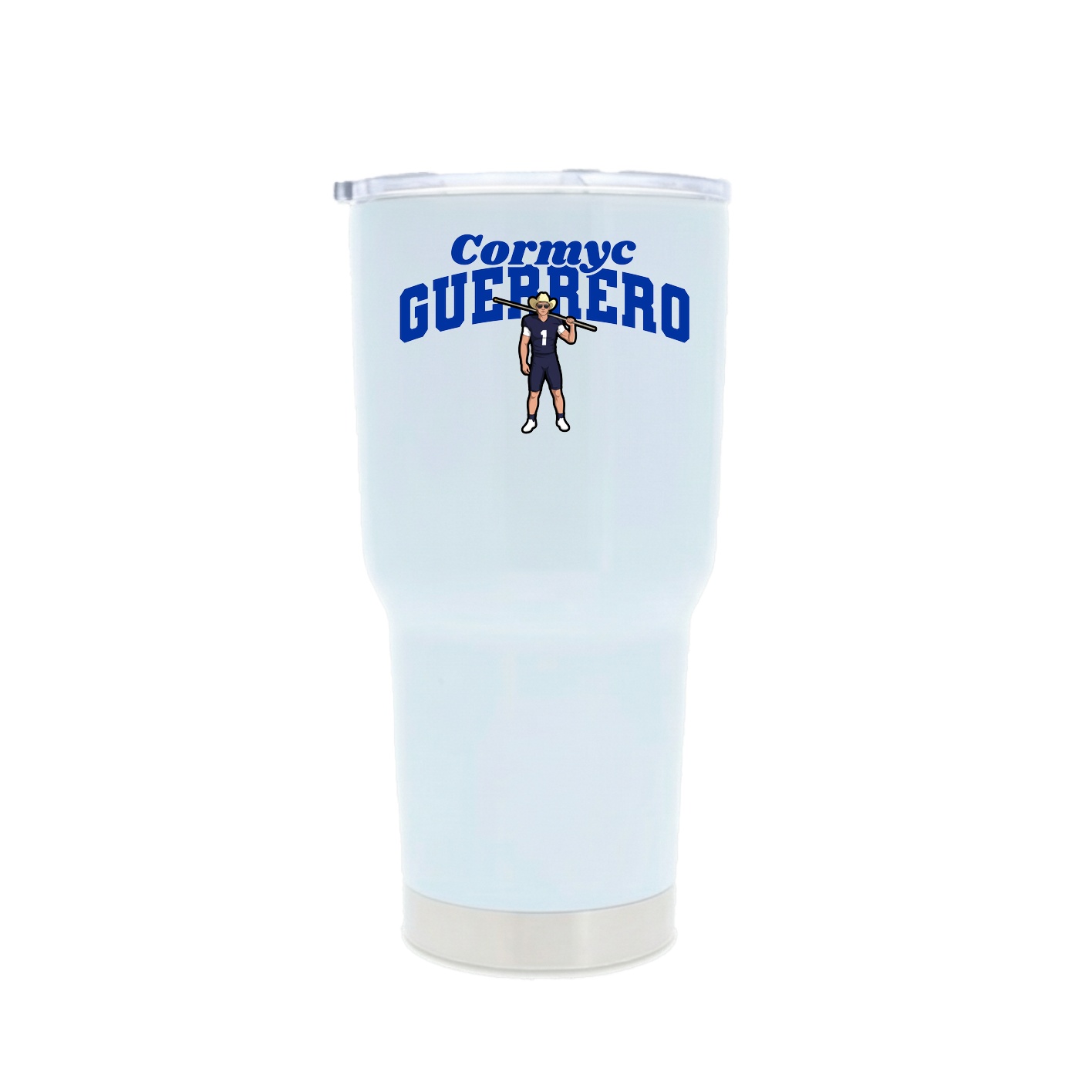 30oz Stainless Steel Tumbler — Signature Arch in White