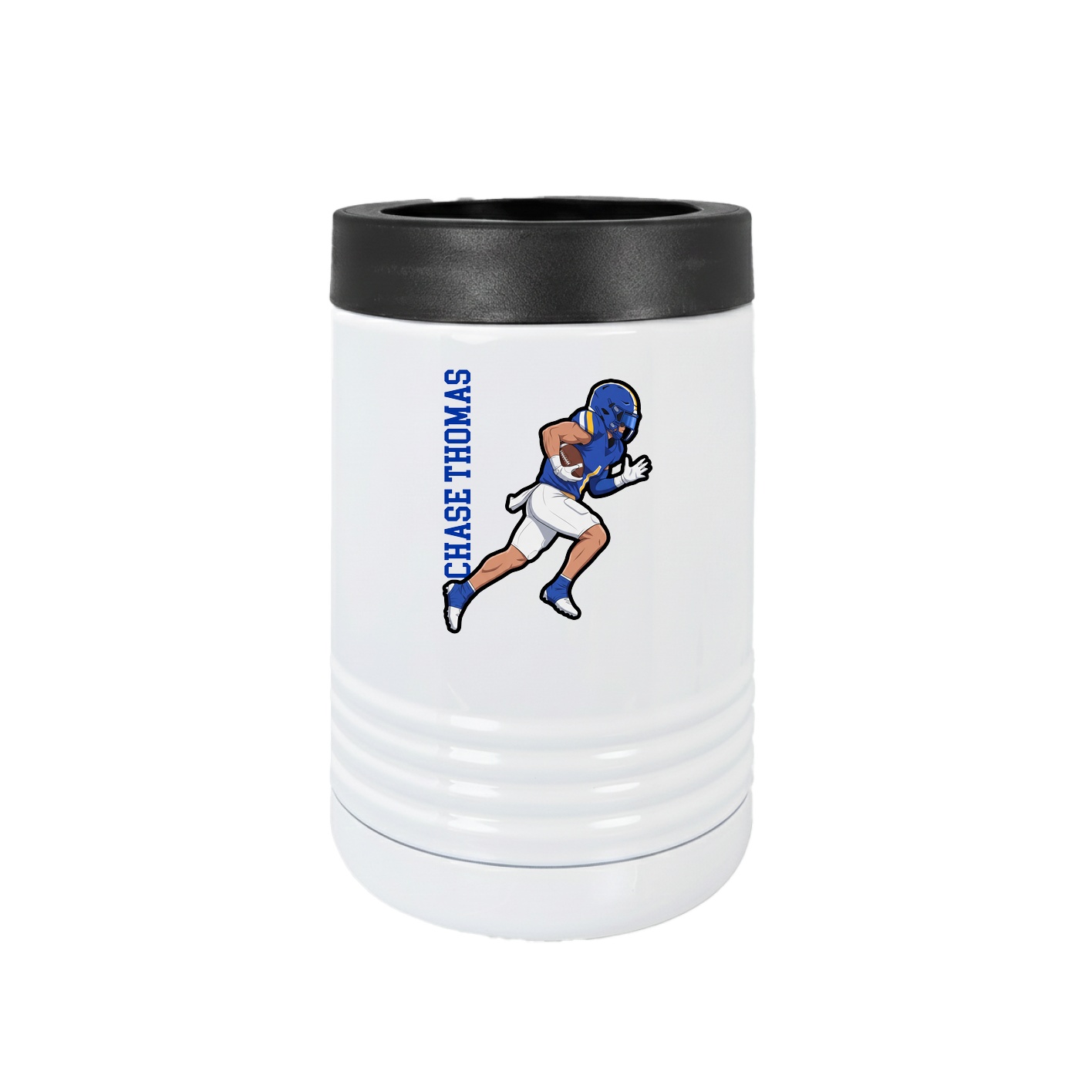 Beverage Holder — Name Vertical in White