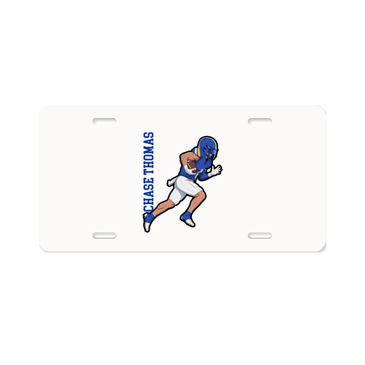 License Plate — Name Vertical in Classic