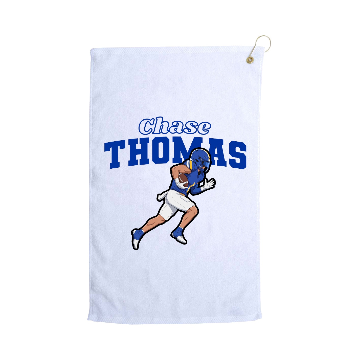 Golf Towel — Name Arch in White
