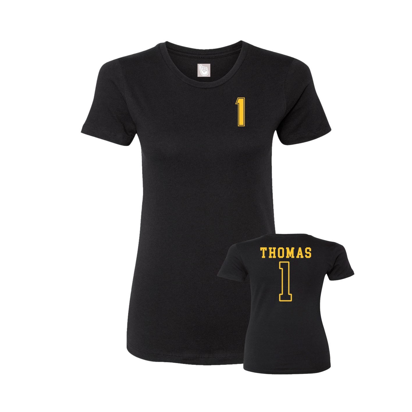 Womens Tee — Chest Back in Black