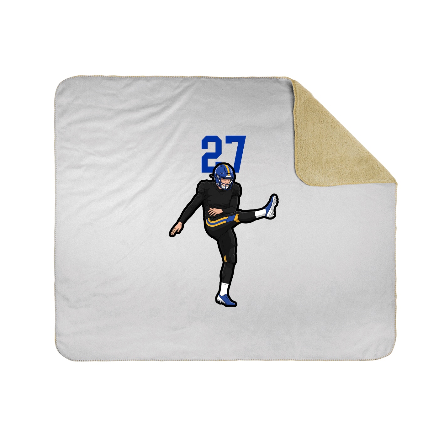 Throw Blanket — Number Top in White