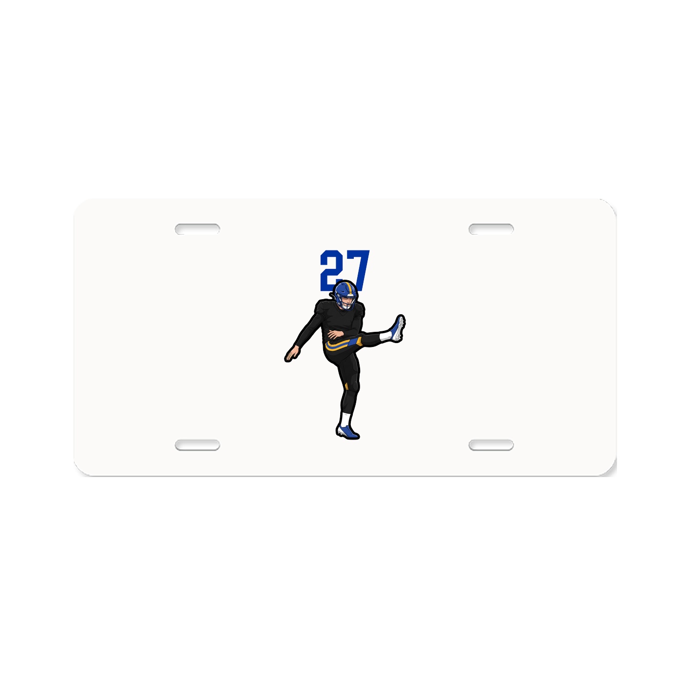 License Plate — Number Top in Classic