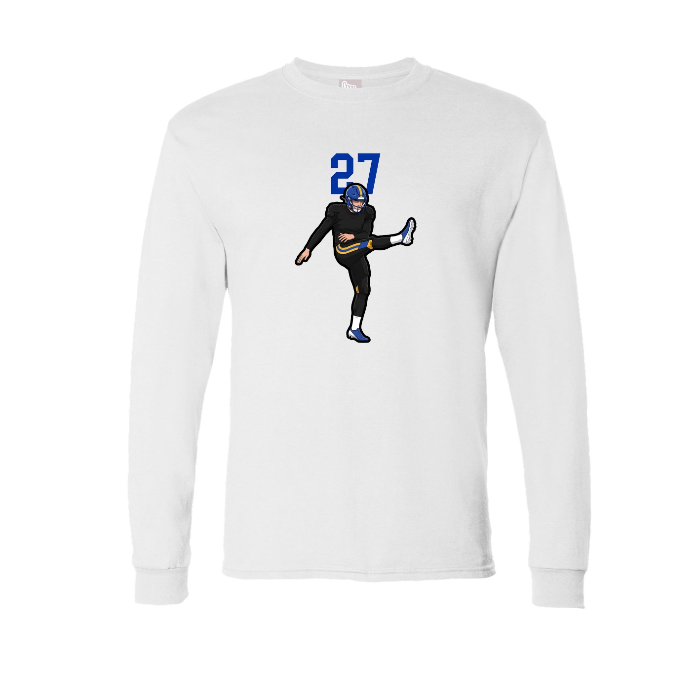 Long Sleeve Tee — Number Top in White