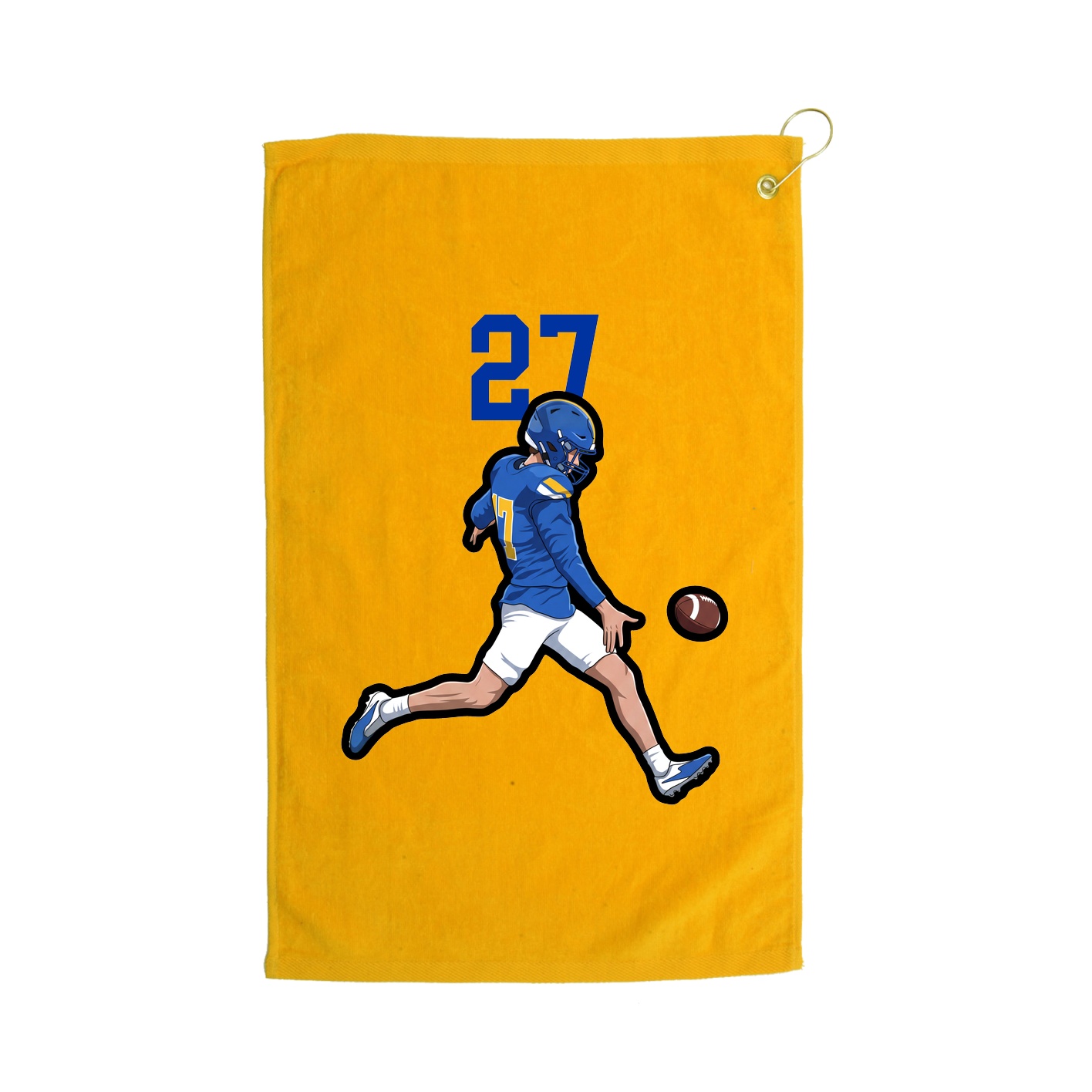 Golf Towel — Number Top in Gold