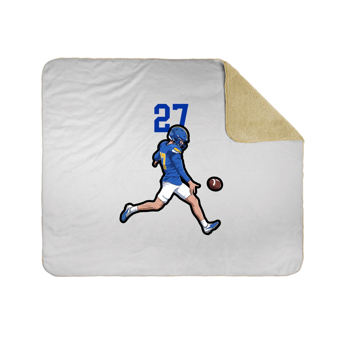 Throw Blanket — Number Top in White