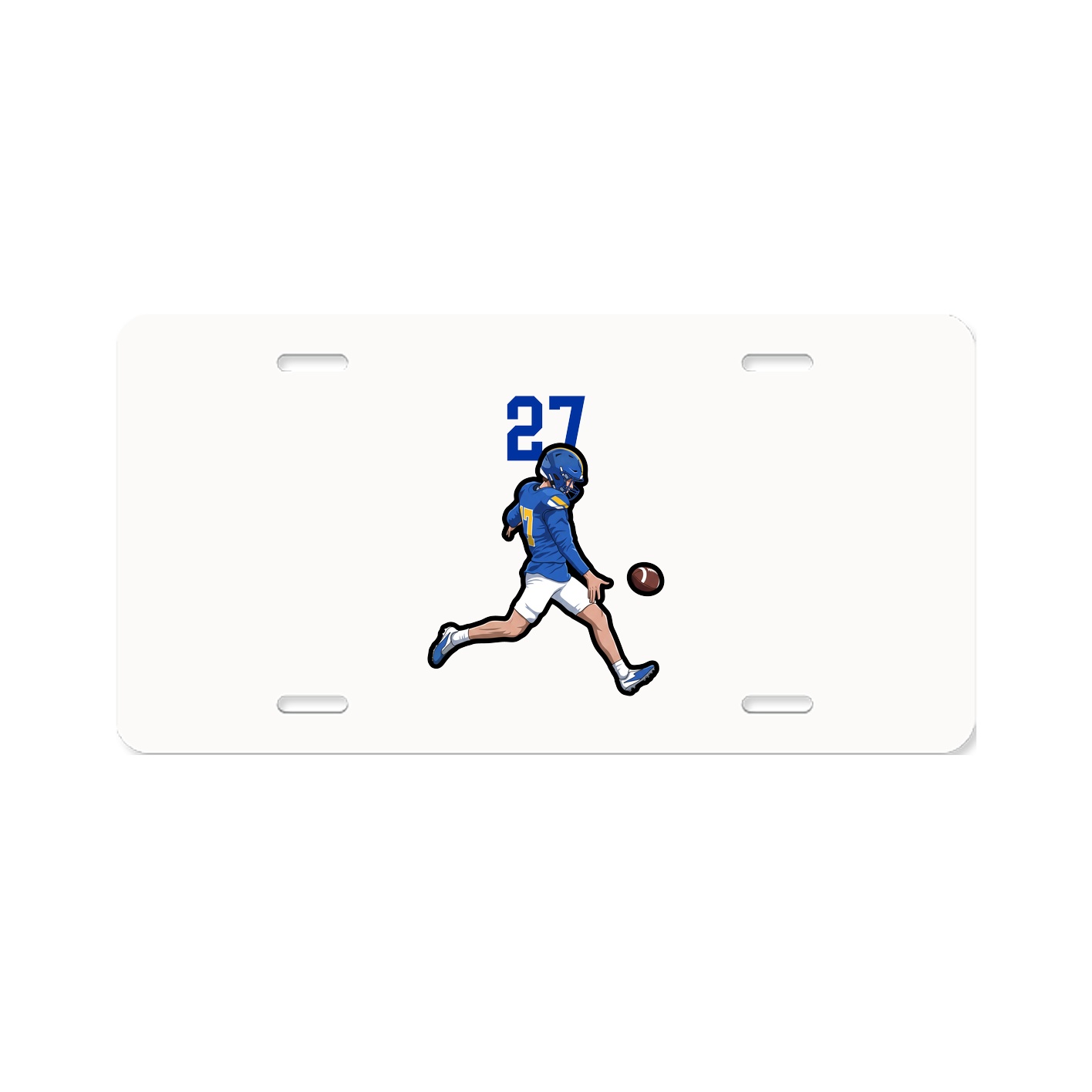 License Plate — Number Top in Classic
