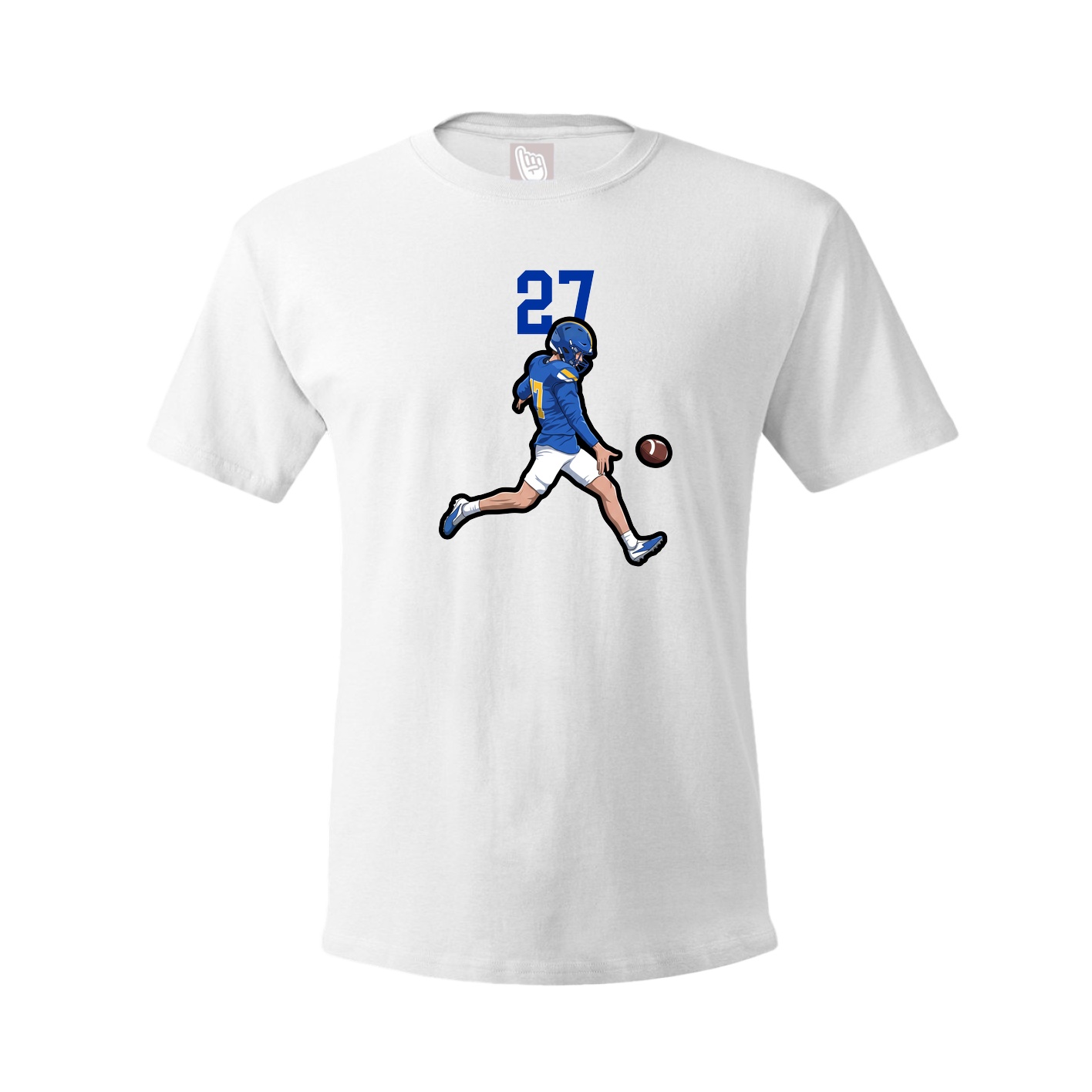 Youth Tee — Number Top in White
