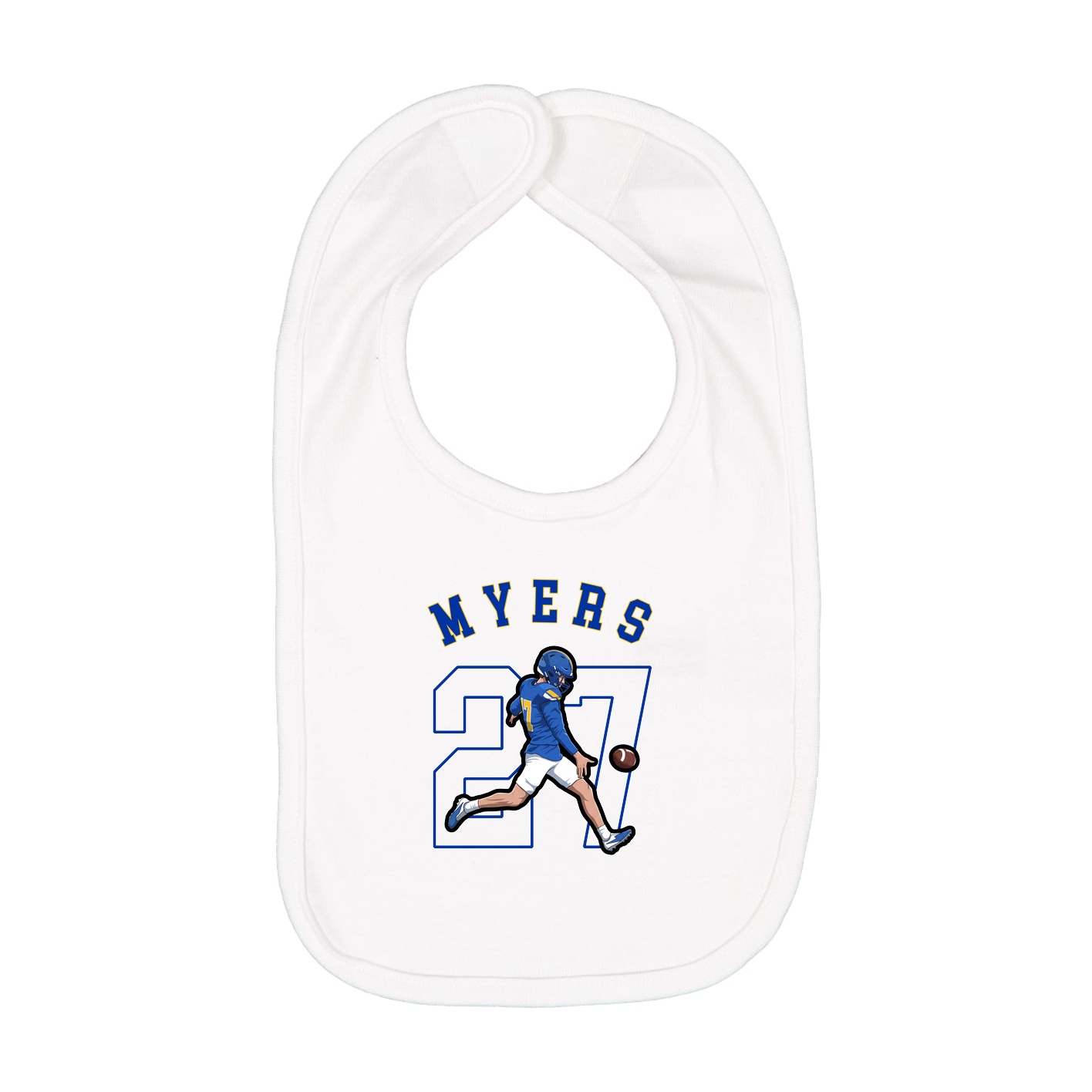 Infant Bib — Shirsey Arch in White