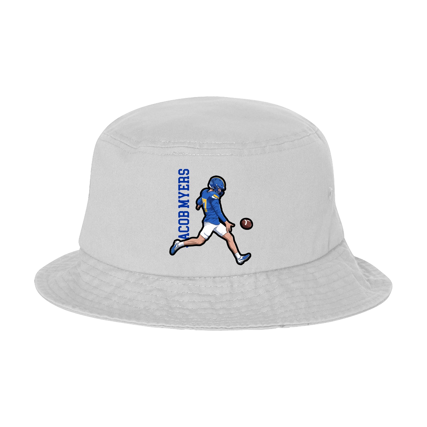 Bucket Cap — Name Vertical in White