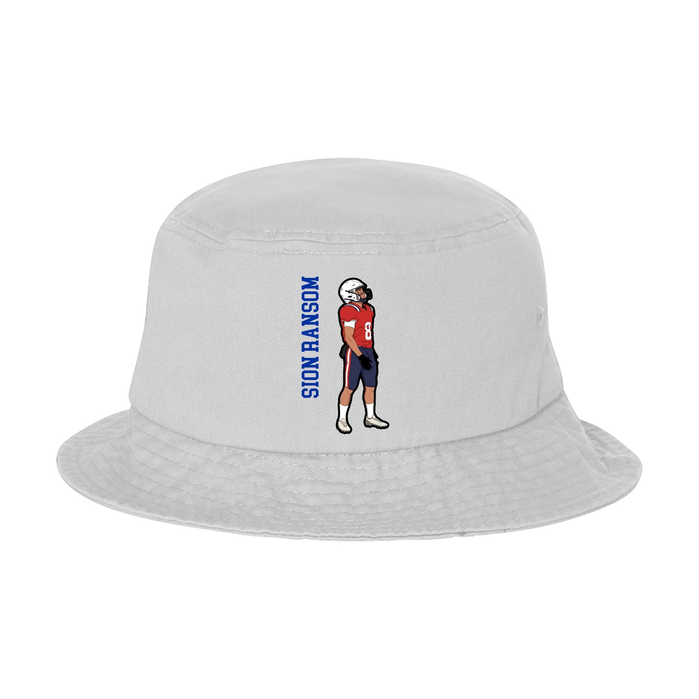 Bucket Cap — Name Vertical in White
