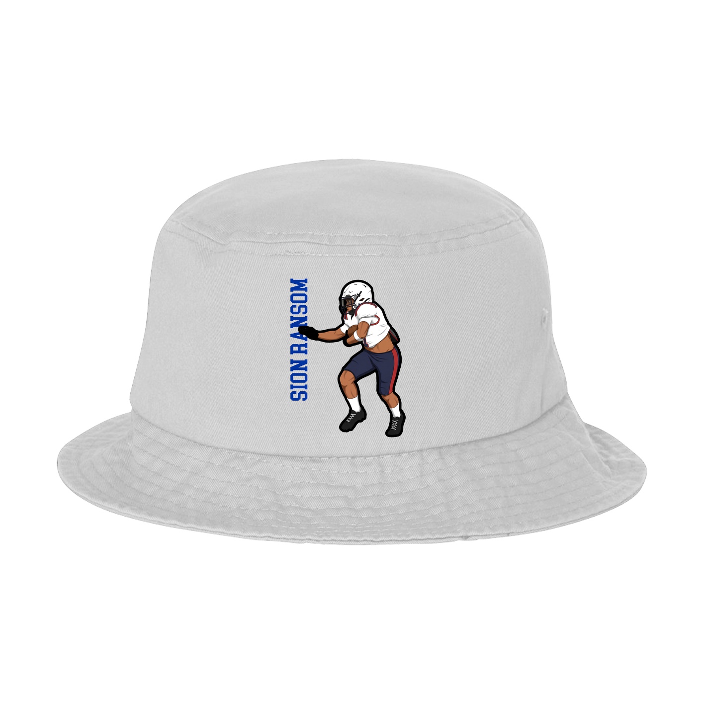Bucket Cap — Name Vertical in White