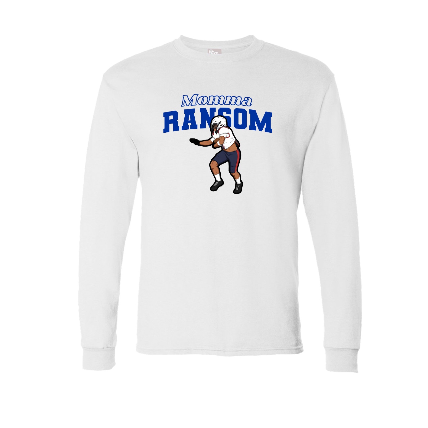 Long Sleeve Tee — Mothers Day Block in White