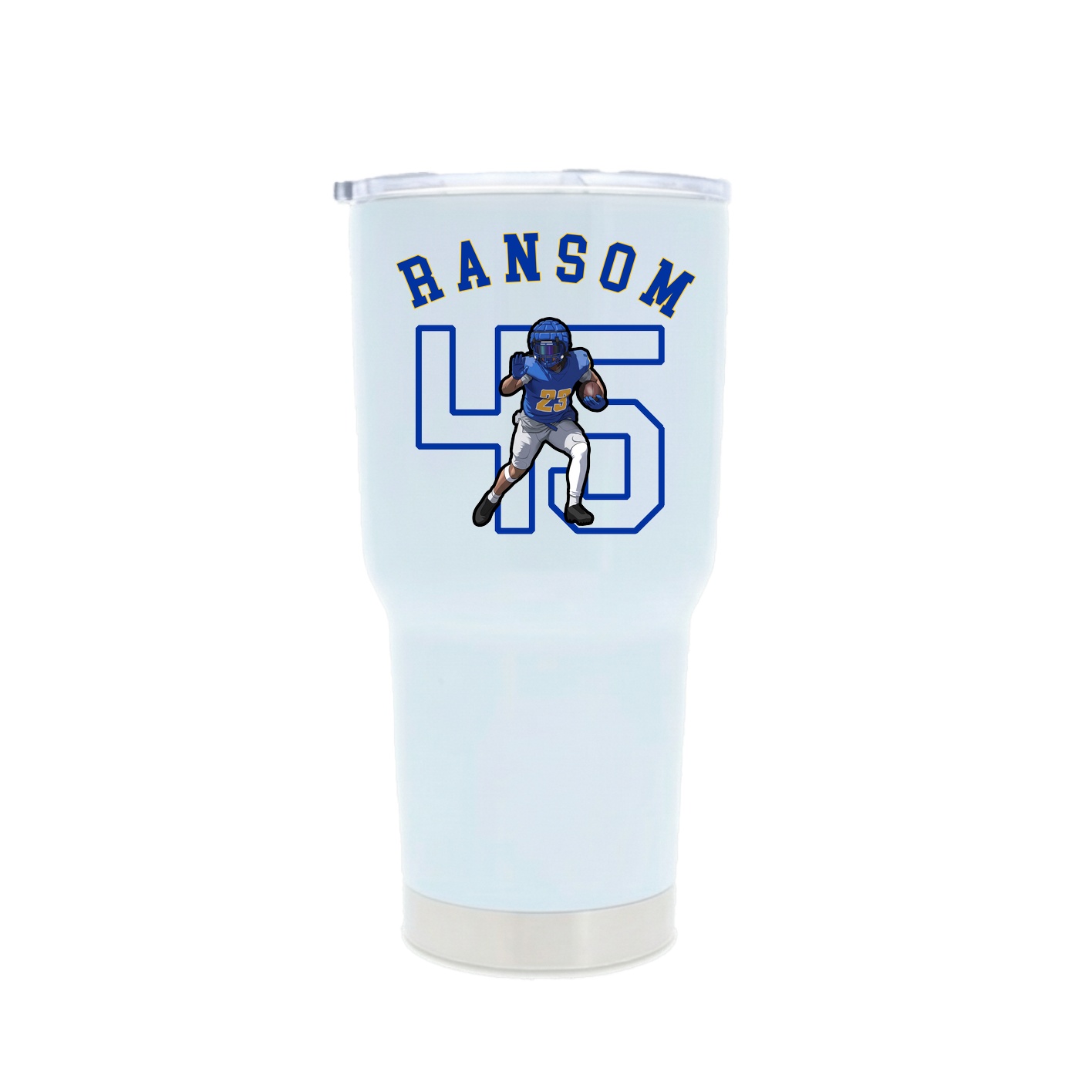 30oz Stainless Steel Tumbler — Shirsey Arch in White