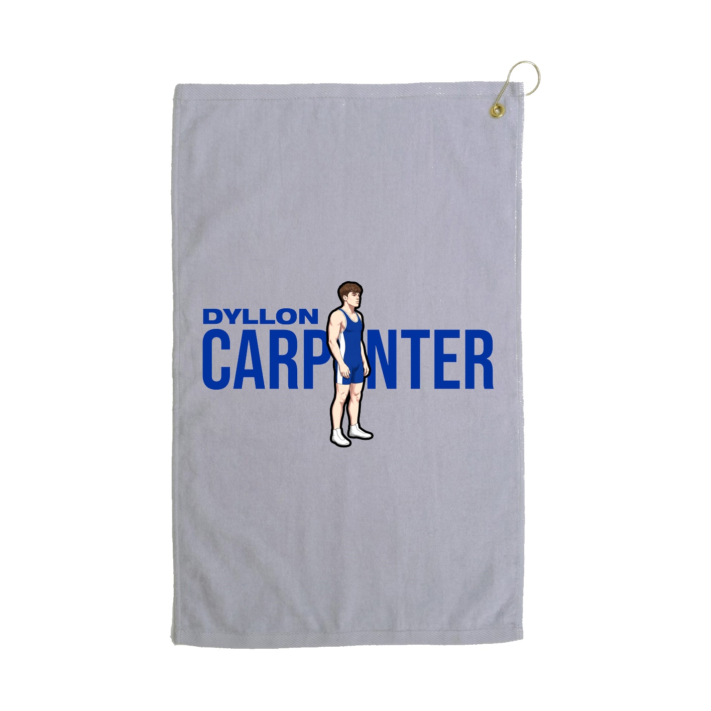 Golf Towel — Player Name in Grey