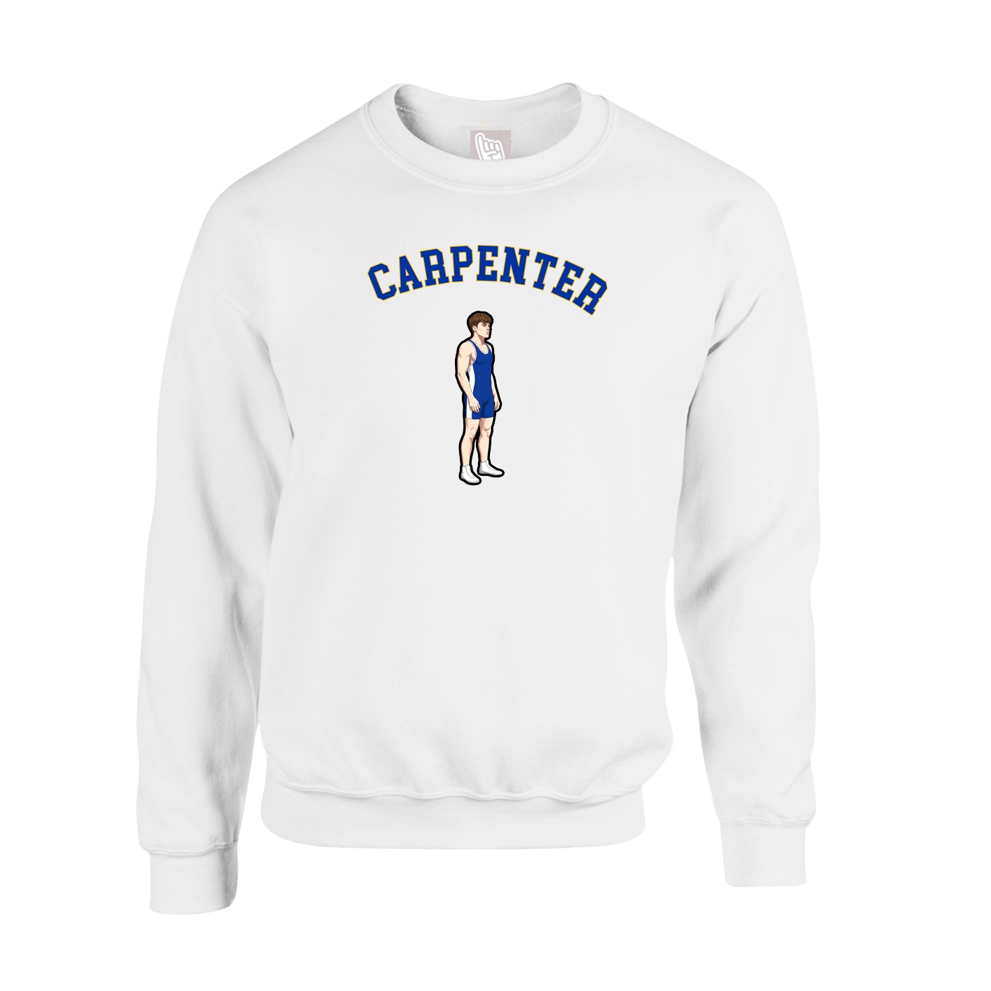 Fleece Crew — Shirsey Arch in White