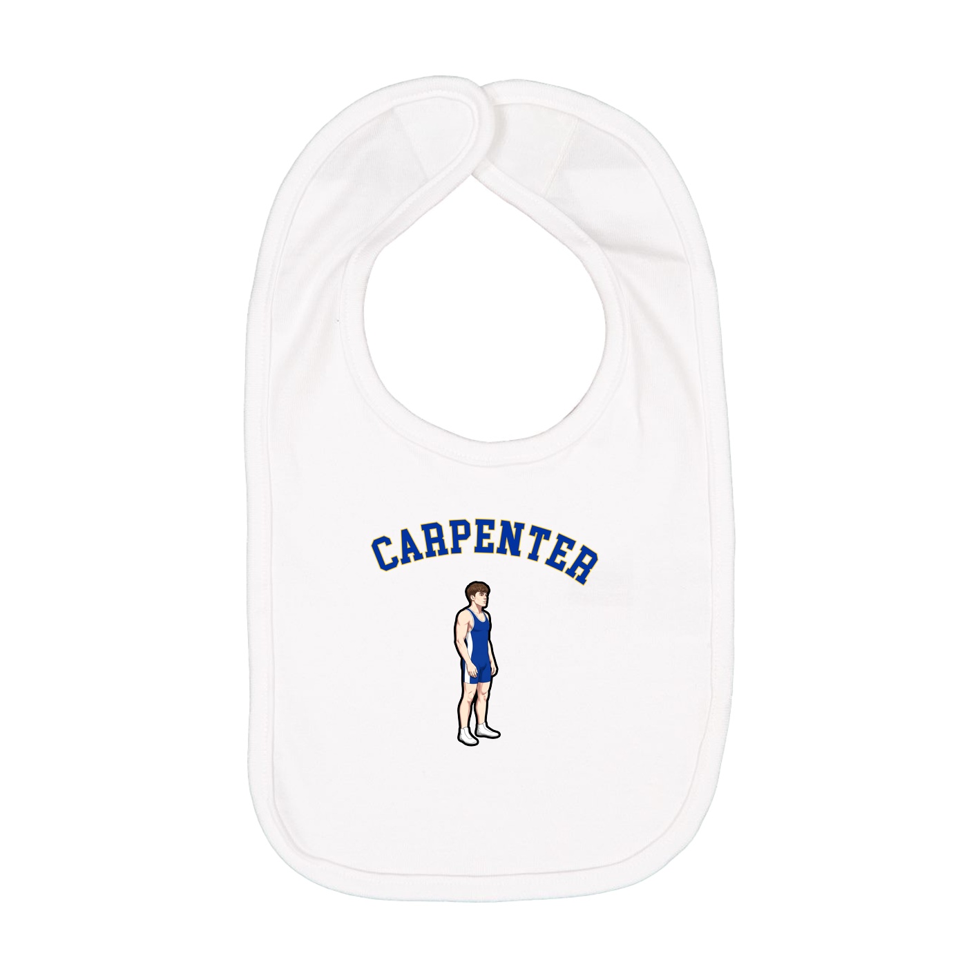 Infant Bib — Shirsey Arch in White